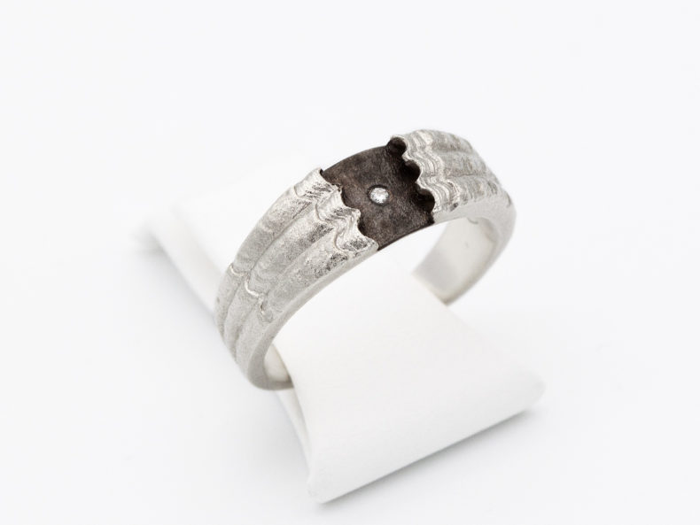 NOORDLEEV Ring sterling silver with diamond