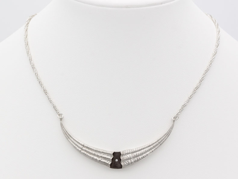 NOORDLEEV Tides & Seashells Silver Necklace Diamond