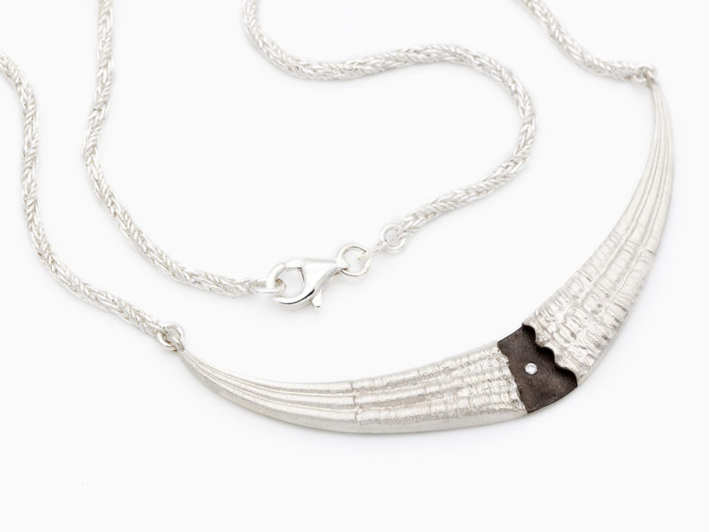 NOORDLEEV Tides & Seashells Silver Necklace Diamond