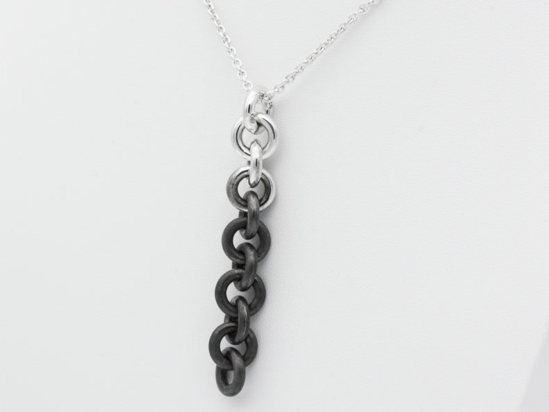 Sterling Silver Anchor Chain Pendant Necklace