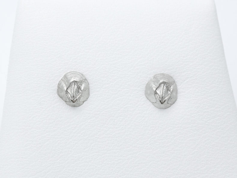 Barnacle earrings silver, large