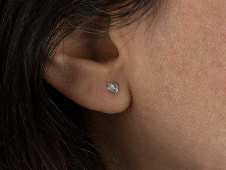 Barnacle earrings silver, small
